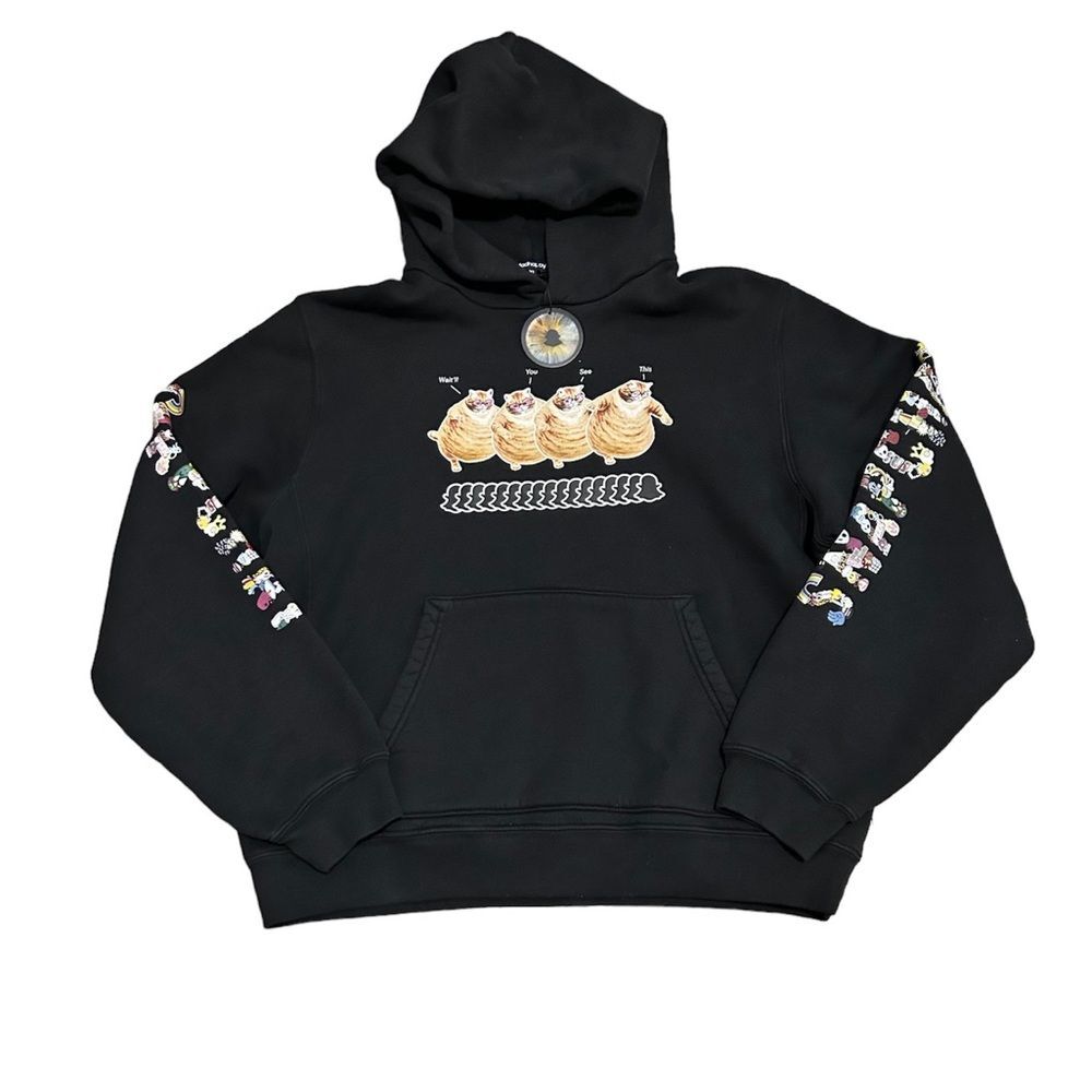 Rare Madhappy Snapchat Thick Black Fleece Cat Wait Til You See This Hoodie